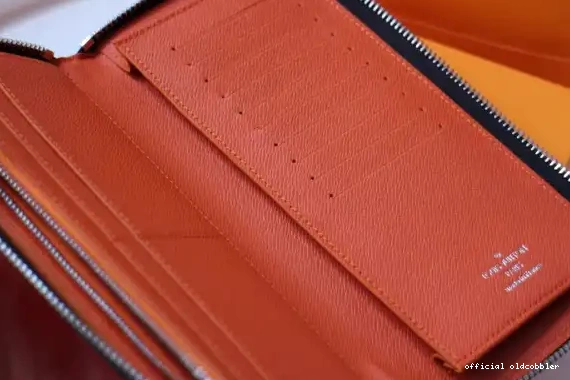 Official oldcobbler VUITTON VERTICAL LOUIS WALLET ZIPPY 0703
